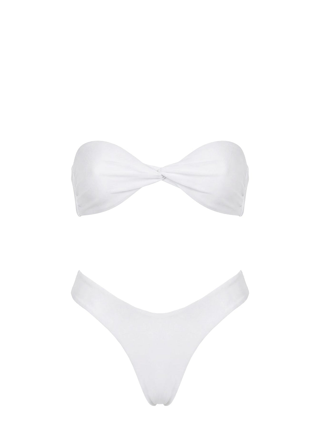 Tamrali Bandeau Bikini Top White